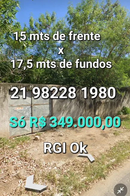 Foto 1 de Lote/Terreno à venda, 262m² em da Luz, Nova Iguaçu