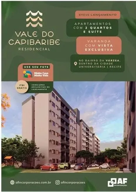 Foto 1 de Apartamento com 2 Quartos à venda, 50m² em Várzea, Recife