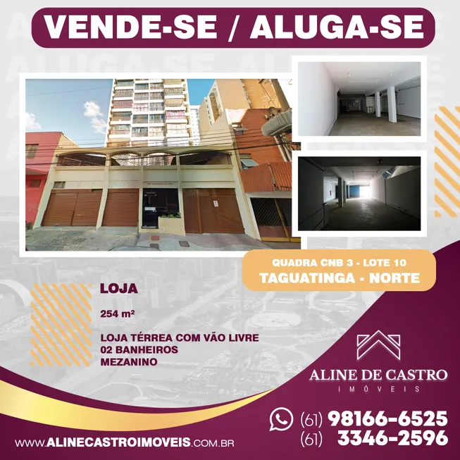 Foto 1 de Sala Comercial para venda ou aluguel, 254m² em Taguatinga Norte, Brasília