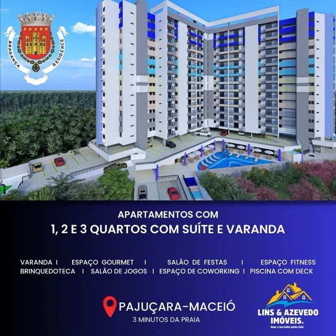 Foto 1 de Apartamento com 2 Quartos à venda, 56m² em Pajuçara, Maceió