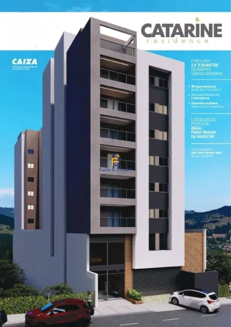 Foto 1 de Apartamento com 2 Quartos à venda, 56m² em Santa Catarina, Juiz de Fora