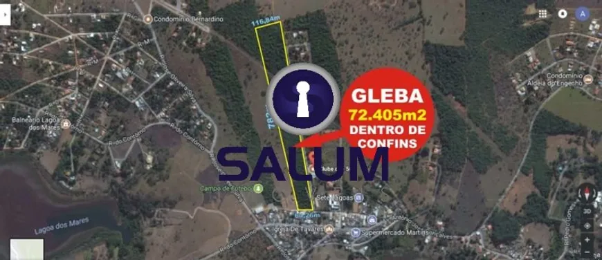 Foto 1 de Lote/Terreno à venda, 72405m² em Tavares, Confins