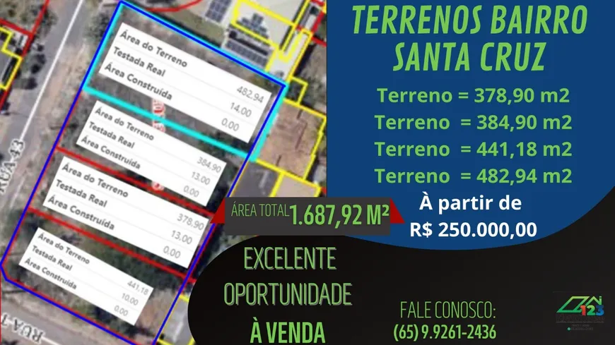 Foto 1 de Lote/Terreno à venda, 1697m² em Santa Cruz, Cuiabá