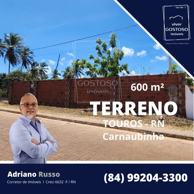 Foto 1 de Lote/Terreno à venda, 600m² em Carnaubinha , Touros