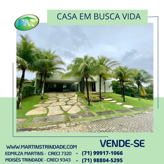 Foto 1 de Casa de Condomínio com 4 Quartos à venda, 560m² em Busca Vida Abrantes, Camaçari