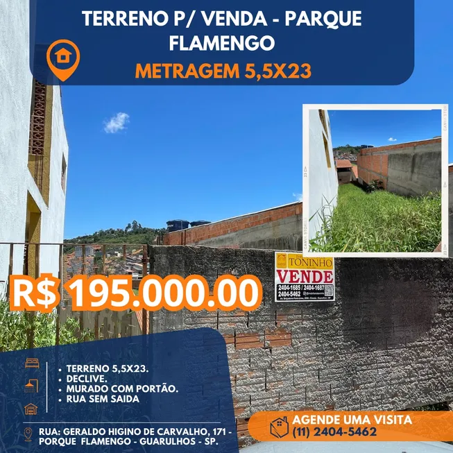 Foto 1 de Lote/Terreno à venda, 126m² em Parque Flamengo, Guarulhos