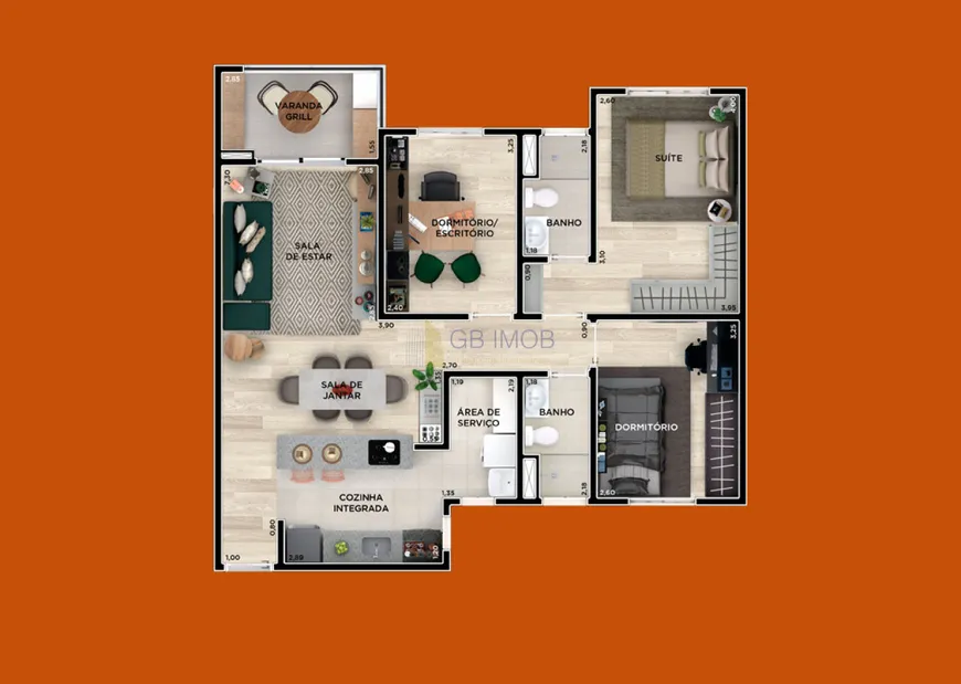 Foto 1 de Apartamento com 3 Quartos à venda, 78m² em Engordadouro, Jundiaí