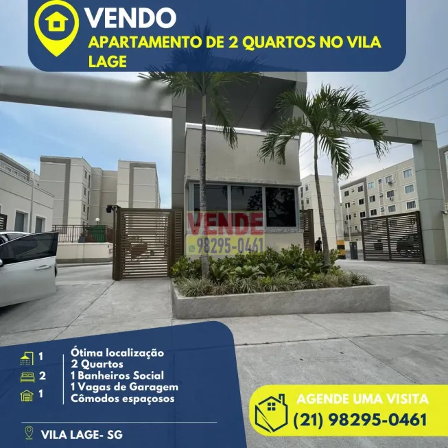 Foto 1 de Apartamento com 2 Quartos à venda, 50m² em Vila Lage, São Gonçalo