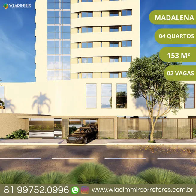 Foto 1 de Apartamento com 4 Quartos à venda, 153m² em Madalena, Recife