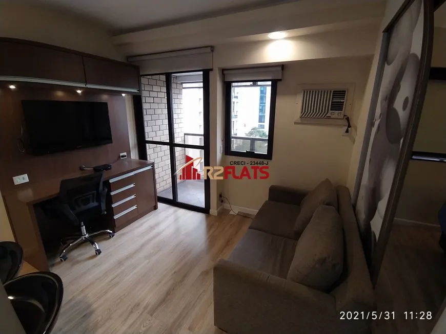 Foto 1 de Flat com 1 Quarto para alugar, 37m² em Moema, São Paulo