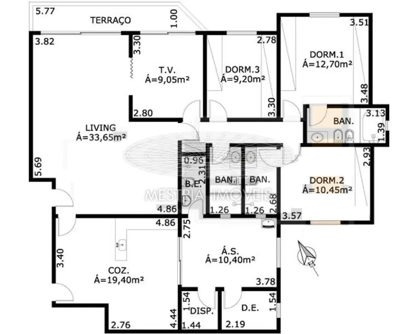 Foto 1 de Apartamento com 3 Quartos à venda, 156m² em Real Parque, São Paulo