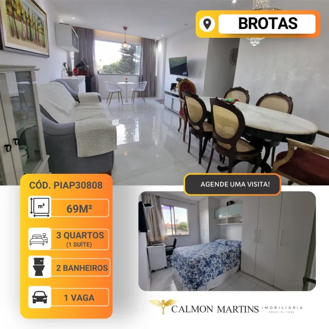 Foto 1 de Apartamento com 3 Quartos à venda, 69m² em Daniel Lisboa, Salvador