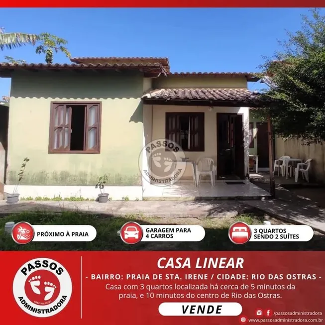 Foto 1 de Casa com 3 Quartos à venda, 100m² em Barra de São João, Casimiro de Abreu