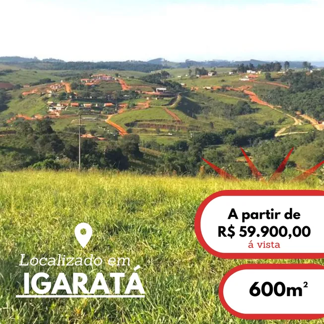 Foto 1 de Lote/Terreno à venda, 600m² em Recanto das Águas, Igaratá