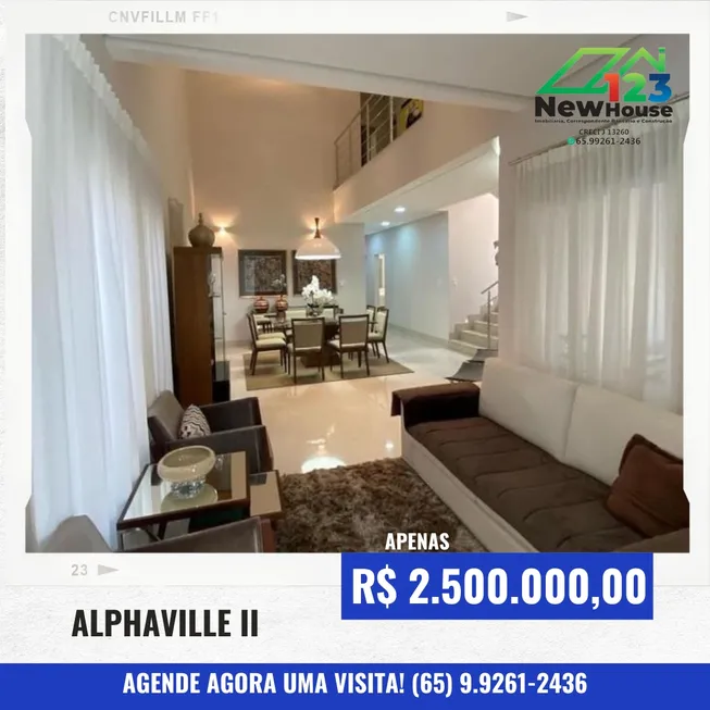 Foto 1 de Casa de Condomínio com 4 Quartos à venda, 317m² em Jardim Itália, Cuiabá