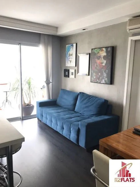 Foto 1 de Flat com 1 Quarto para alugar, 54m² em Brooklin, São Paulo