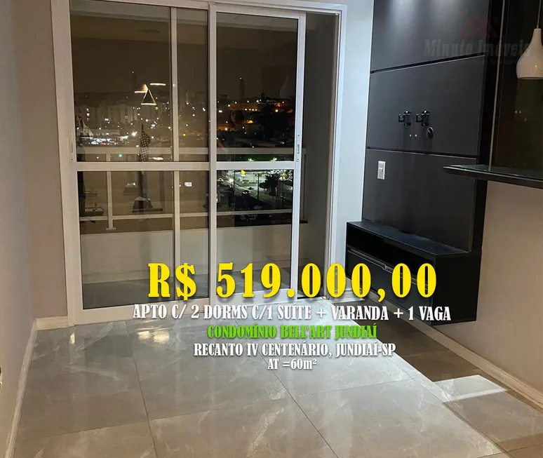 Foto 1 de Apartamento com 2 Quartos à venda, 60m² em Recanto IV Centenário, Jundiaí