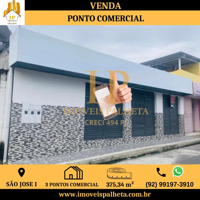 Foto 1 de Prédio Comercial com 3 Quartos à venda, 375m² em São José Operário, Manaus