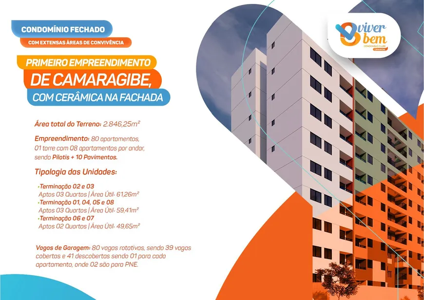 Foto 1 de Apartamento com 3 Quartos à venda, 59m² em Alberto Maia, Camaragibe