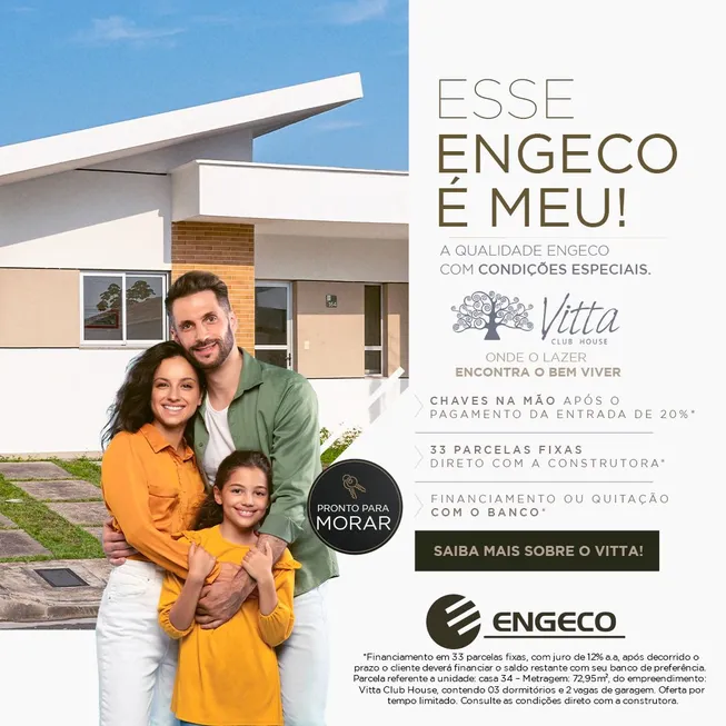 Foto 1 de Casa de Condomínio com 3 Quartos à venda, 72m² em Tarumã Açu, Manaus