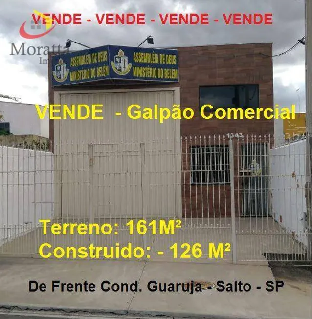 Foto 1 de Galpão/Depósito/Armazém à venda, 126m² em Jardim Santa Marta, Salto