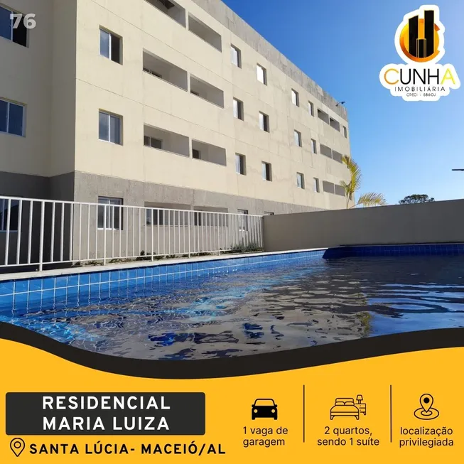 Foto 1 de Apartamento com 2 Quartos à venda, 57m² em Santa Lúcia, Maceió