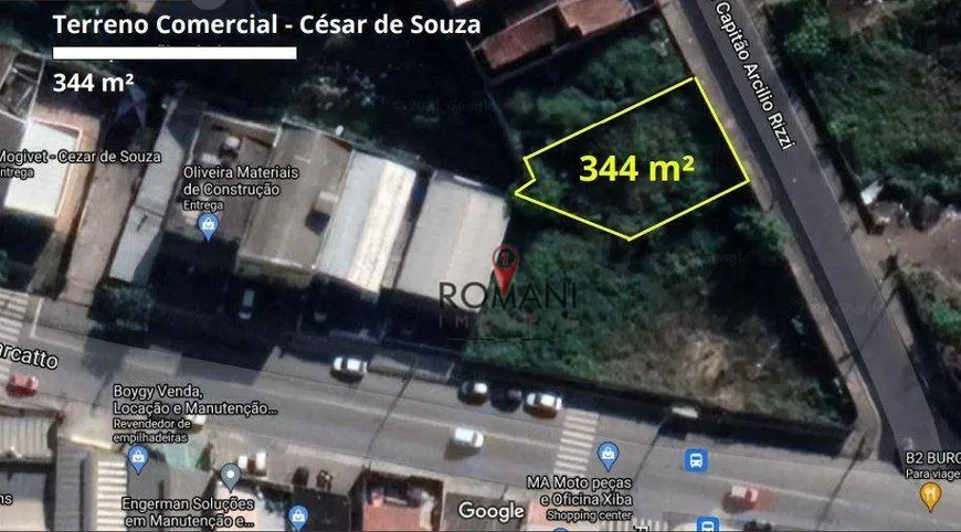 Foto 1 de Lote/Terreno à venda, 344m² em Cezar de Souza, Mogi das Cruzes