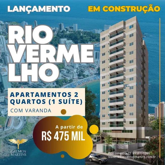 Foto 1 de Apartamento com 2 Quartos à venda, 57m² em Rio Vermelho, Salvador