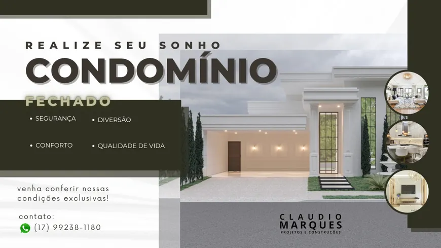 Foto 1 de Casa de Condomínio com 3 Quartos à venda, 180m² em Parque Residencial Buona Vita, São José do Rio Preto