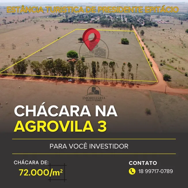 Foto 1 de Fazenda/Sítio à venda, 72000m² em , Presidente Epitácio