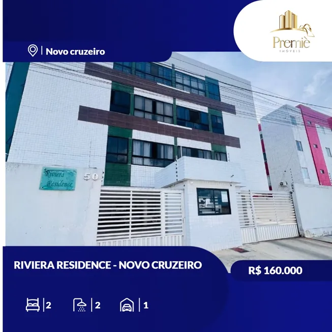 Foto 1 de Apartamento com 2 Quartos à venda, 58m² em Cruzeiro, Campina Grande