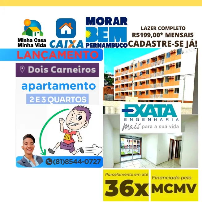 Foto 1 de Apartamento com 2 Quartos à venda, 56m² em Jaboatao, Jaboatão dos Guararapes