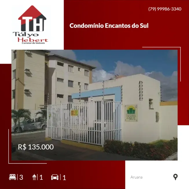 Foto 1 de Apartamento com 3 Quartos à venda, 60m² em Marivan, Aracaju