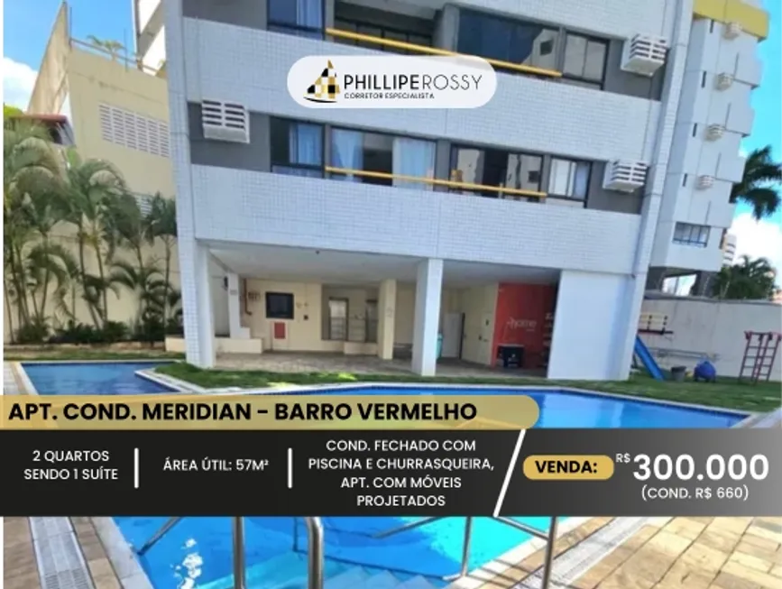 Foto 1 de Apartamento com 2 Quartos à venda, 57m² em Barro Vermelho, Natal
