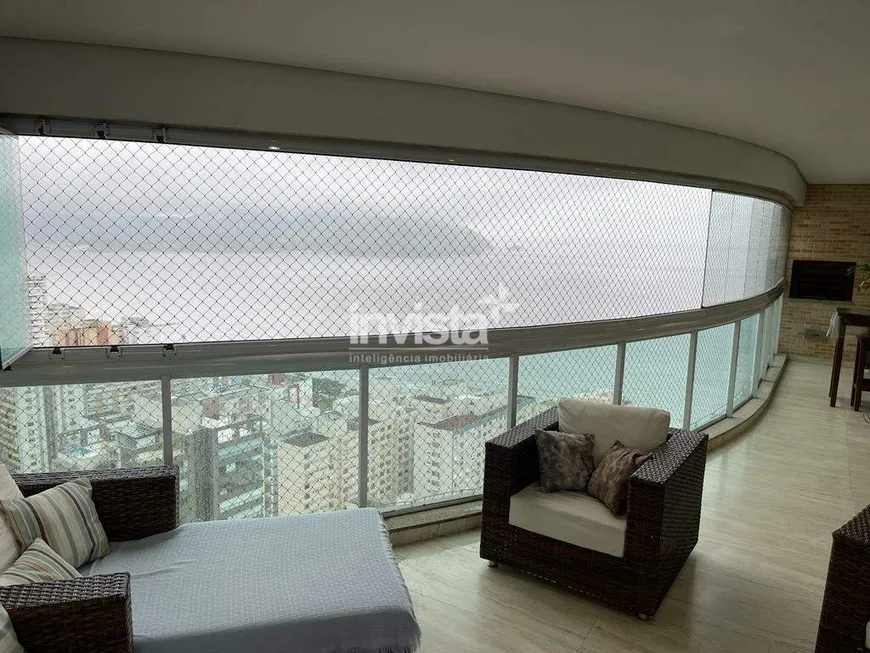 Foto 1 de Apartamento com 3 Quartos para alugar, 204m² em Embaré, Santos