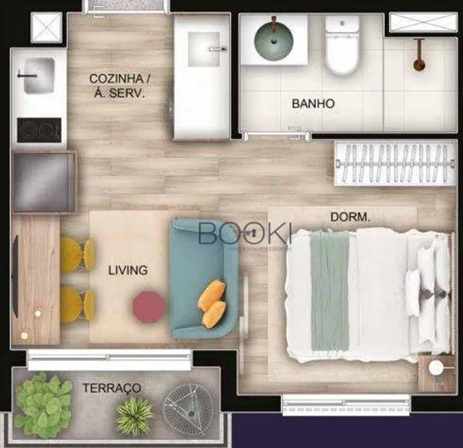 Foto 1 de Apartamento com 1 Quarto à venda, 24m² em Vila Olímpia, São Paulo