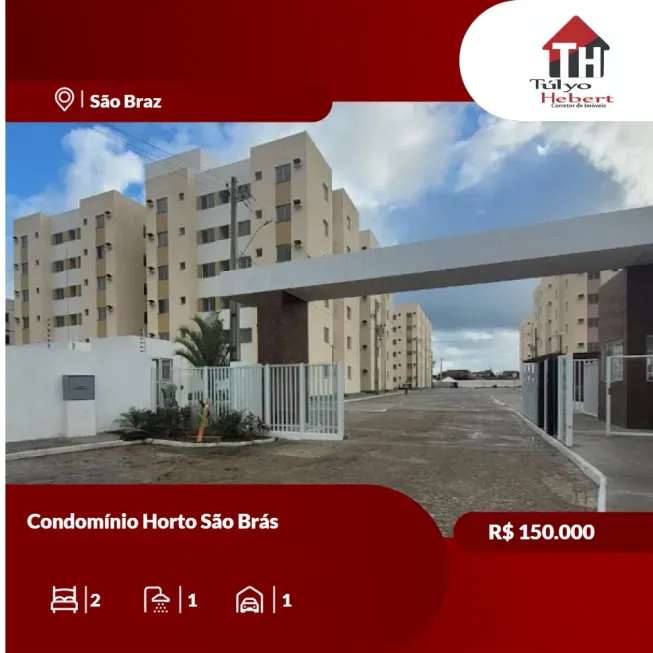 Foto 1 de Apartamento com 2 Quartos à venda, 46m² em Sao Bras, Nossa Senhora do Socorro