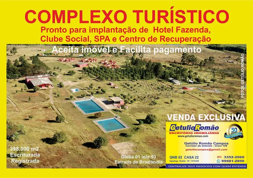 Foto 1 de Fazenda/Sítio com 28 Quartos à venda, 398000m² em Brazlândia, Brasília