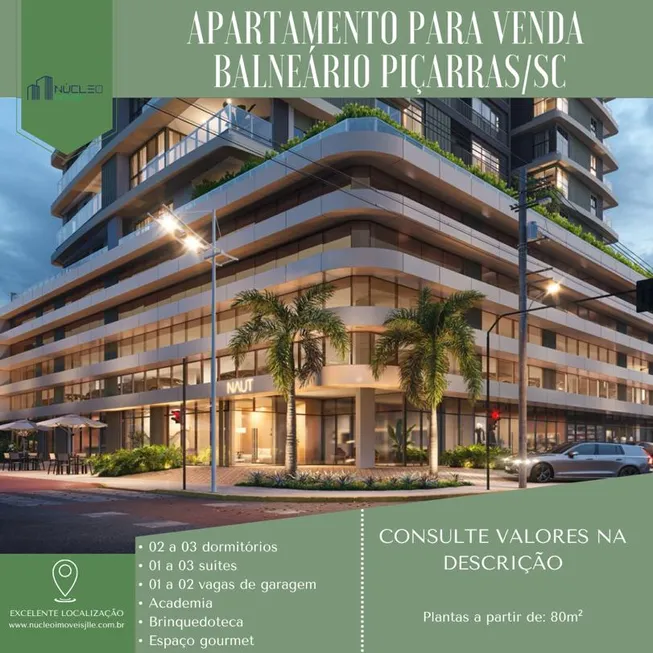 Foto 1 de Apartamento com 2 Quartos à venda, 80m² em Centro, Balneário Piçarras