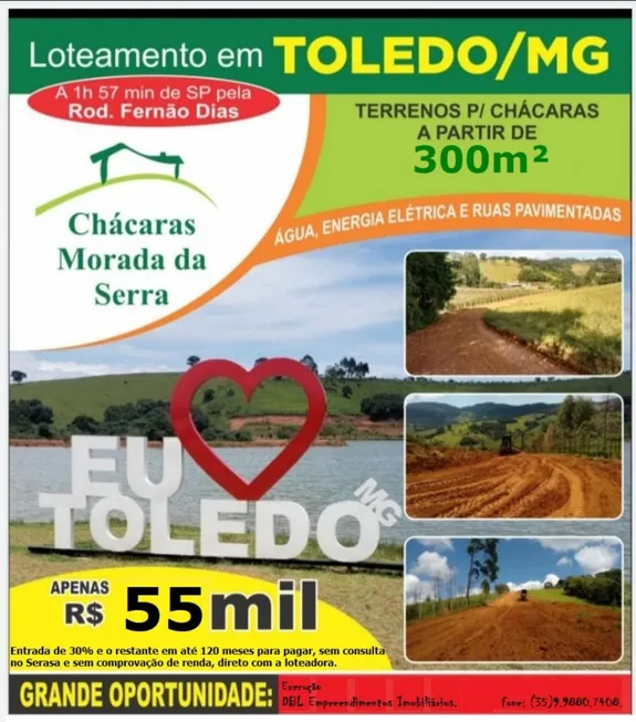 Foto 1 de Fazenda/Sítio com 1 Quarto à venda, 300m² em , Toledo