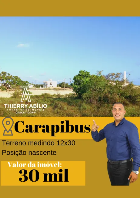 Foto 1 de Lote/Terreno à venda, 360m² em Carapibus, Conde