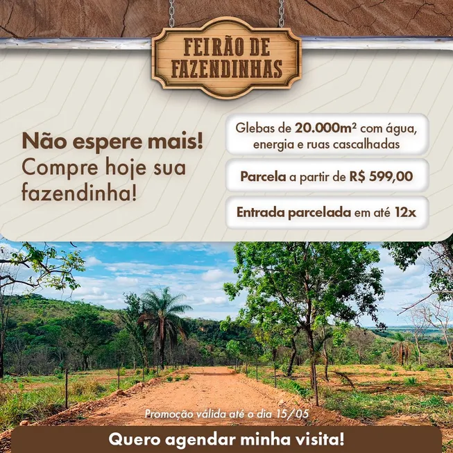 Foto 1 de Lote/Terreno à venda, 20000m² em Zona Rural, Santana de Pirapama