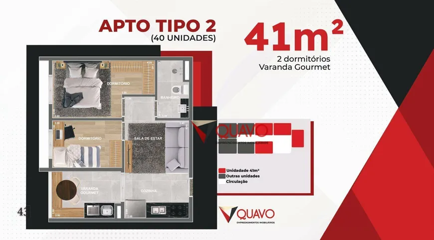 Foto 1 de Apartamento com 2 Quartos à venda, 41m² em Vila Matilde, São Paulo