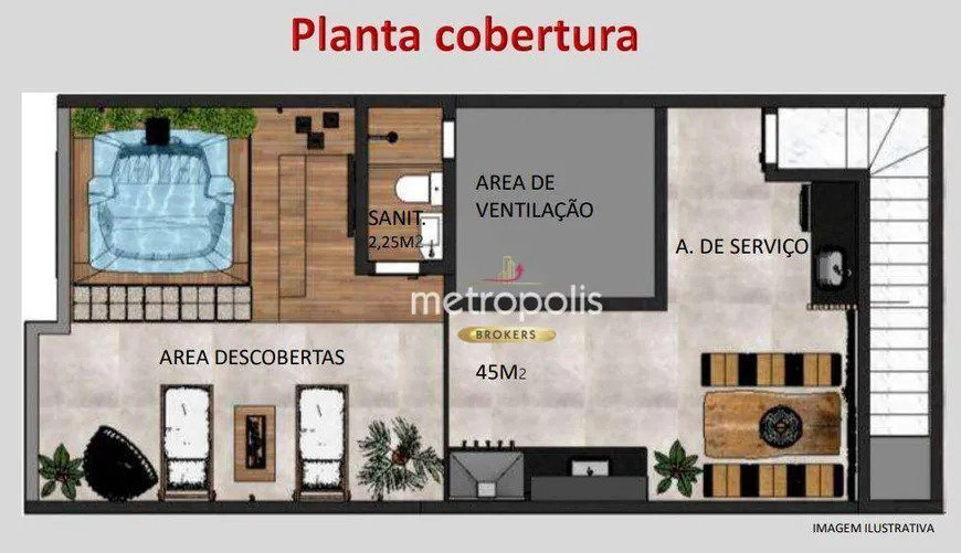 Foto 1 de Cobertura com 2 Quartos à venda, 84m² em Vila America, Santo André