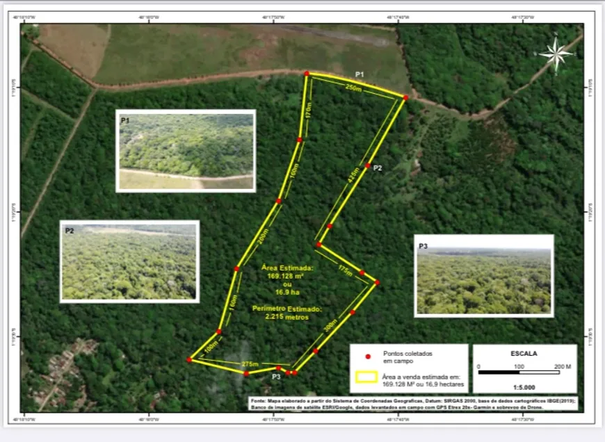 Foto 1 de Lote/Terreno à venda, 169128m² em , Benevides