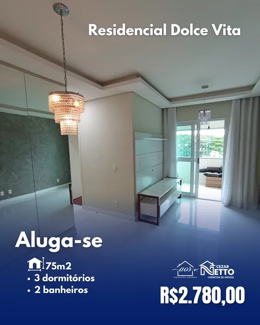 Foto 1 de Apartamento com 3 Quartos para alugar, 75m² em Vila São Sebastião, Mogi das Cruzes