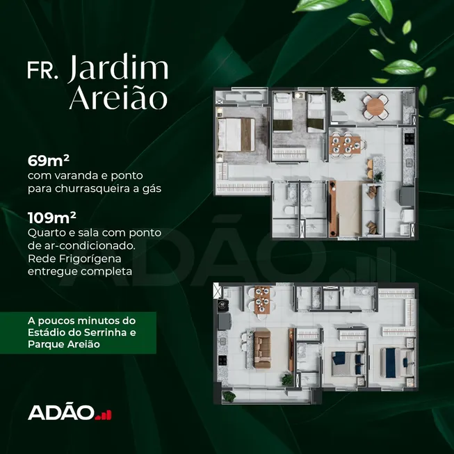 Foto 1 de Apartamento com 2 Quartos à venda, 69m² em Setor Pedro Ludovico, Goiânia