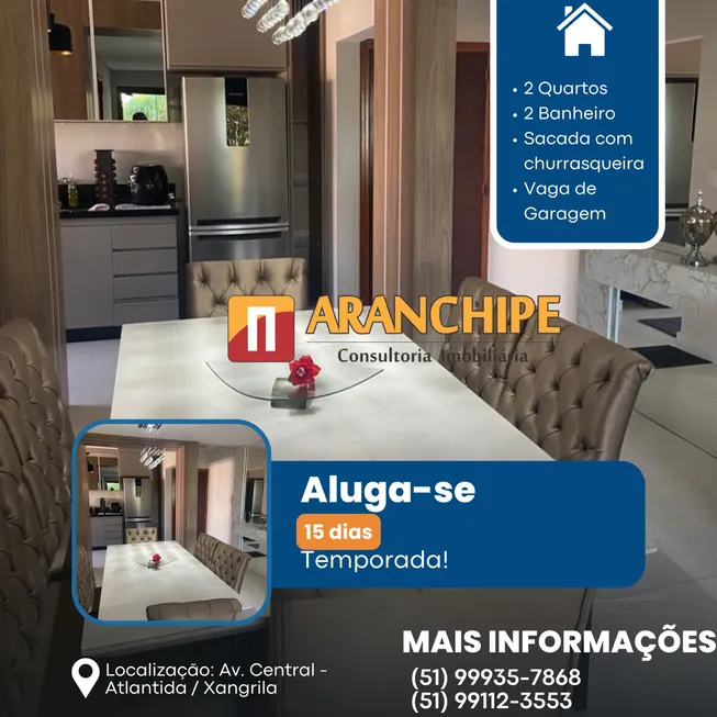 Foto 1 de Apartamento com 2 Quartos para alugar, 67m² em Atlantida, Xangri-lá