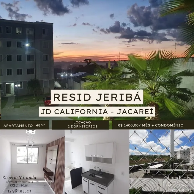 Foto 1 de Apartamento com 2 Quartos para alugar, 48m² em Jardim Califórnia, Jacareí