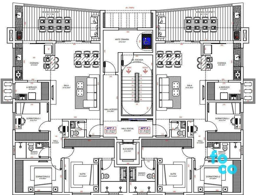 Foto 1 de Apartamento com 3 Quartos à venda, 117m² em Jardim Botânico, Uberlândia